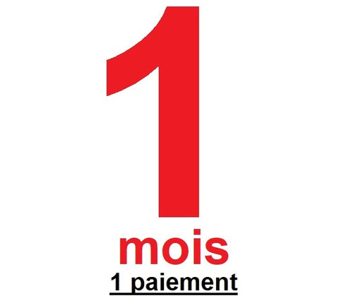 Abonnement 1 mois